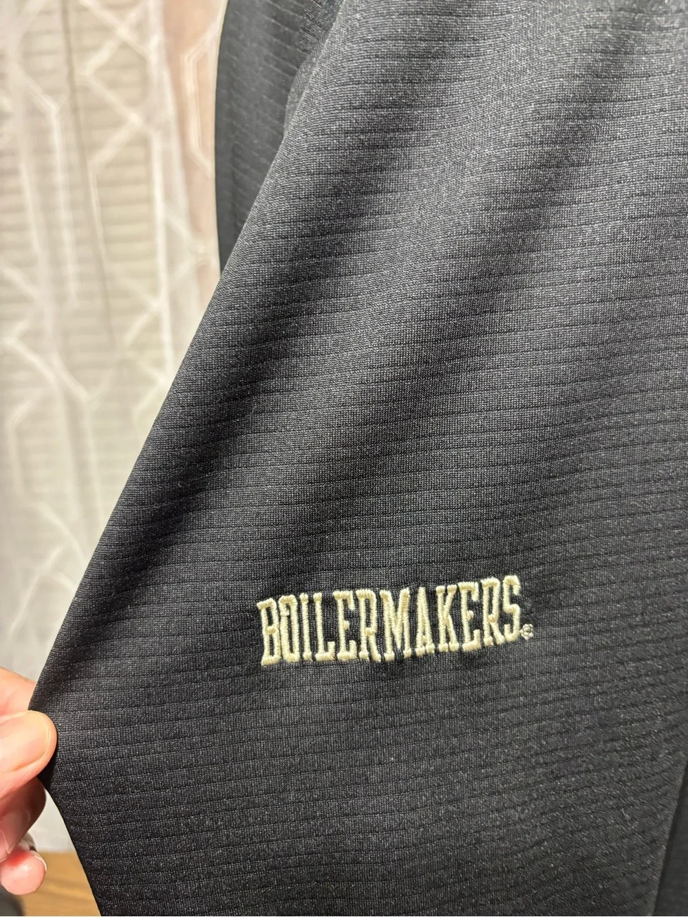 Purdue University Boilermakers 2XL Champion Black Pullover w/Logo quarter zip32L